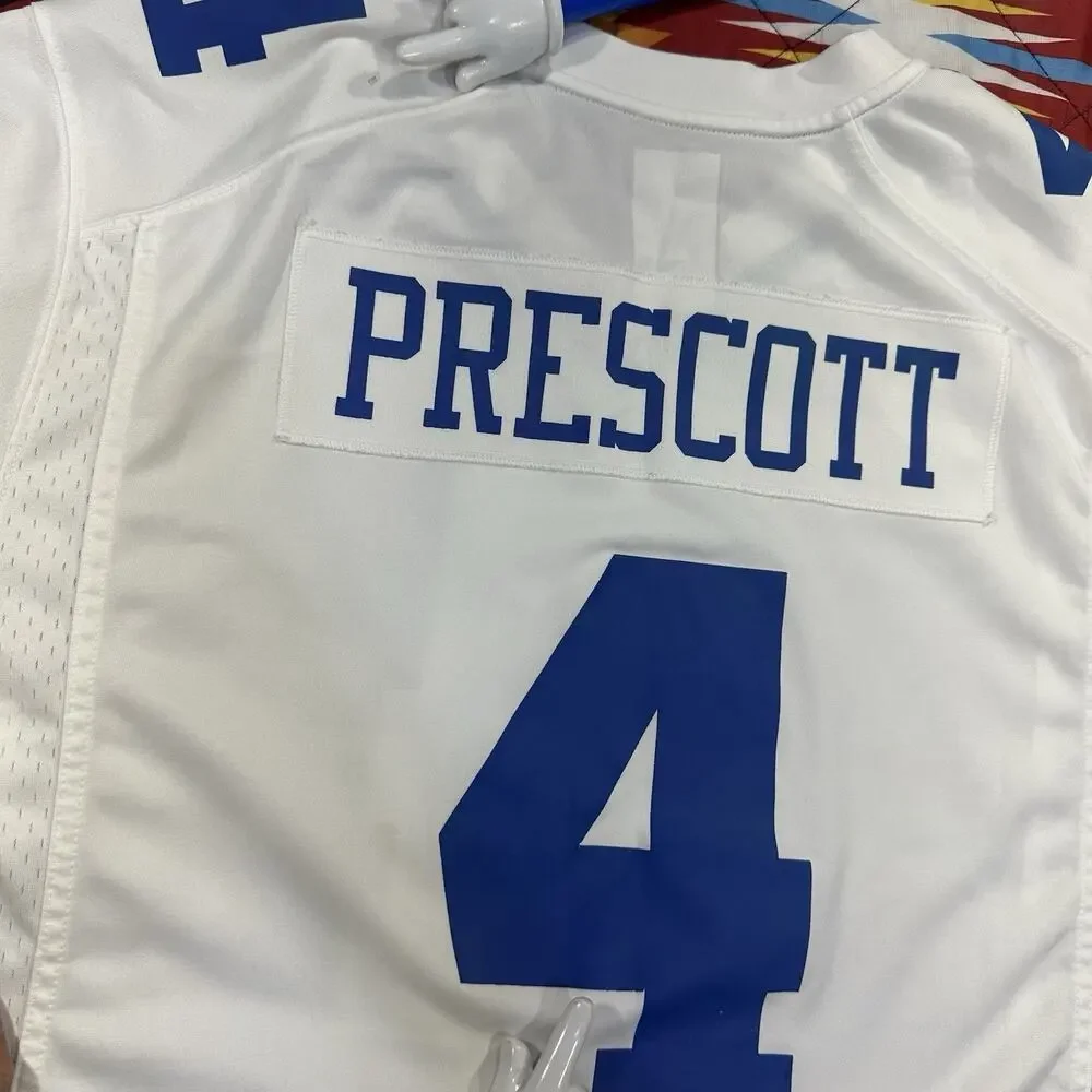 Nike NFL On Field Dallas Cowboys Dak Prescott #4 White Jersey Men’s Sz 2XL FLAWS